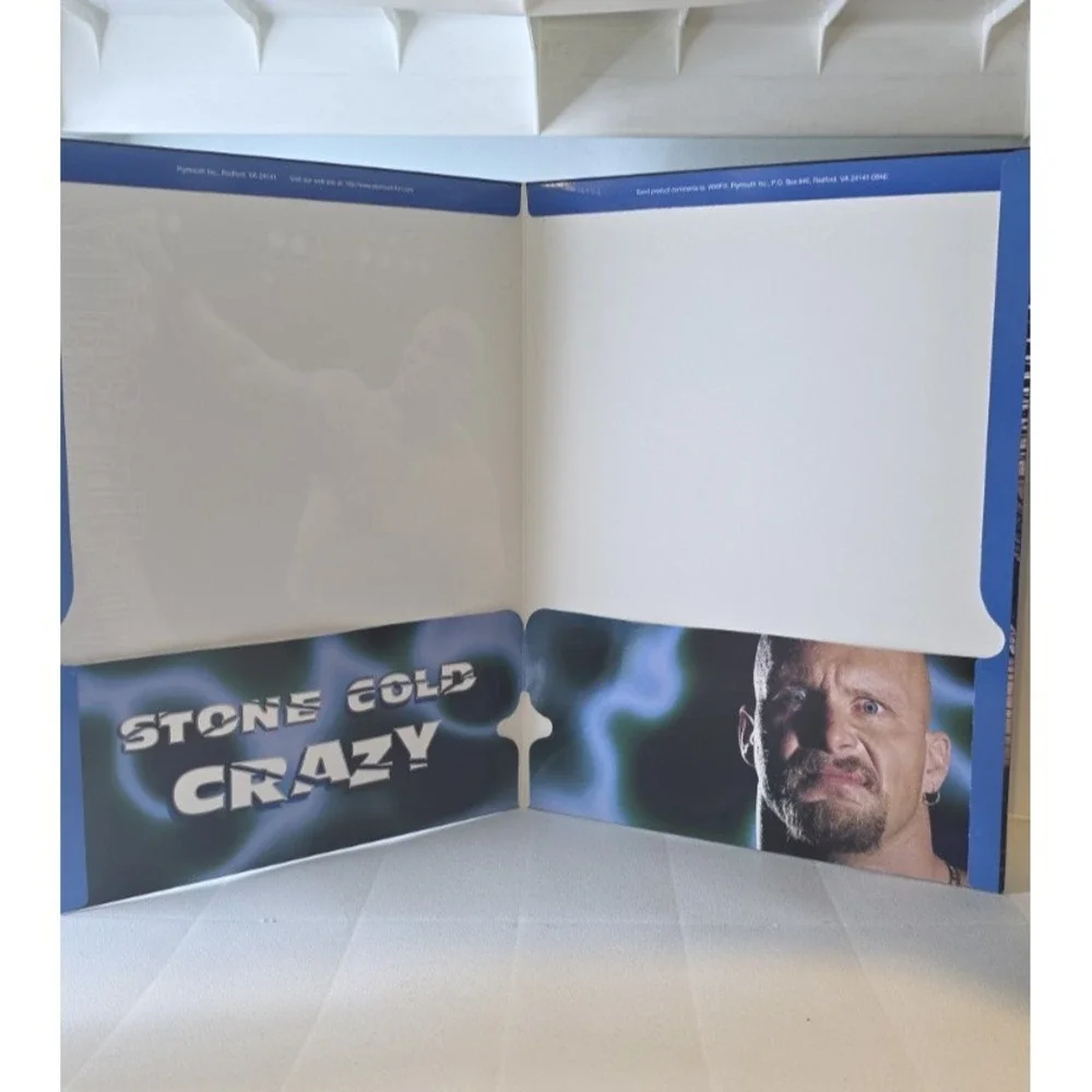 WWF Wrestling Stone Cold Steve Austin 316‎ 2-Pocket Folder 1998 WWE Vintage 90s